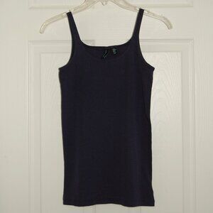 Cynthia Rowley Dark Periwinkle (Purplish Navy) Tank Top, Women M, Pima Cotton